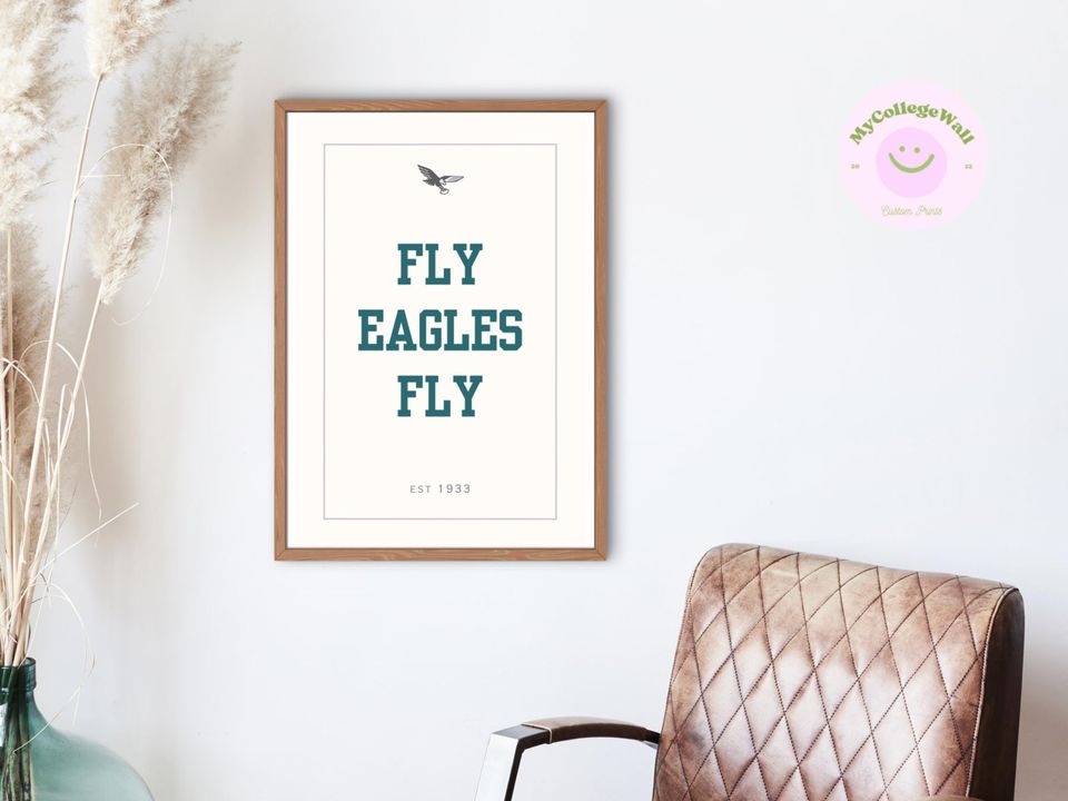 Philadelphia Eagles Poster: Vintage Logo, Midnight Green