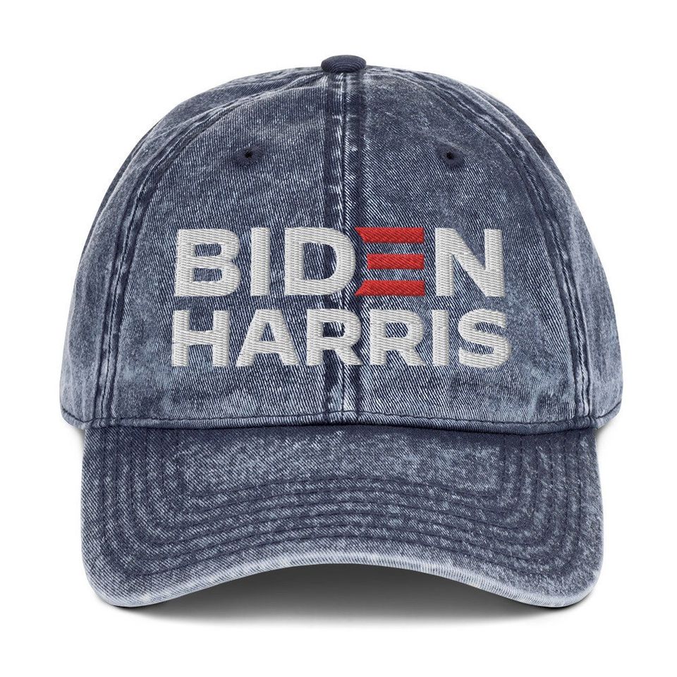 Biden Harris Embroidered Vintage Cotton Twill Cap Hat