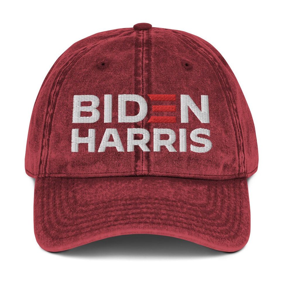 Biden Harris Embroidered Vintage Cotton Twill Cap Hat