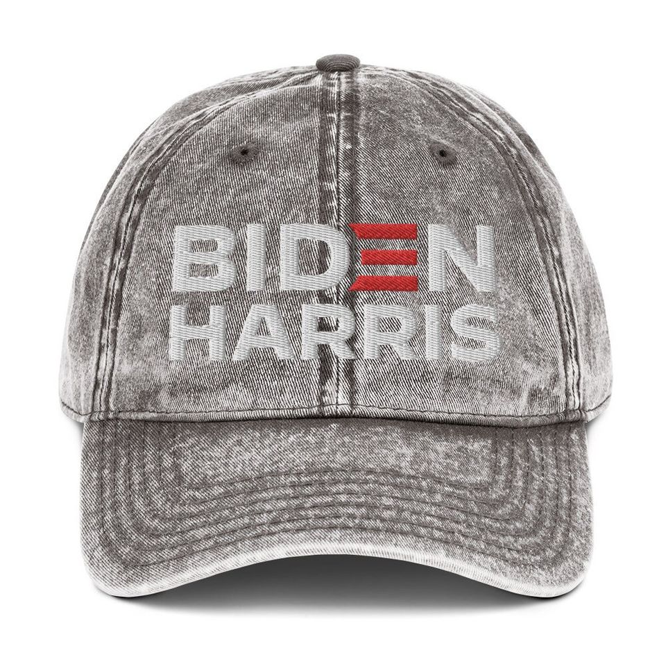 Biden Harris Embroidered Vintage Cotton Twill Cap Hat