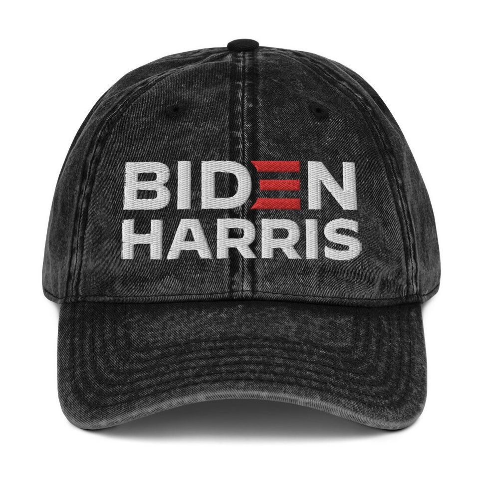 Biden Harris Embroidered Vintage Cotton Twill Cap Hat