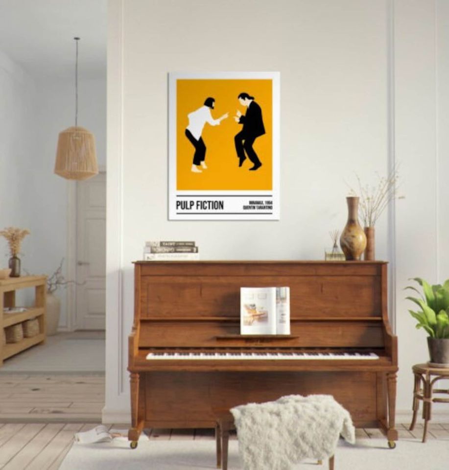 Pulp Fiction movie poster, Pulp Fiction dancing print, Mia Wallace