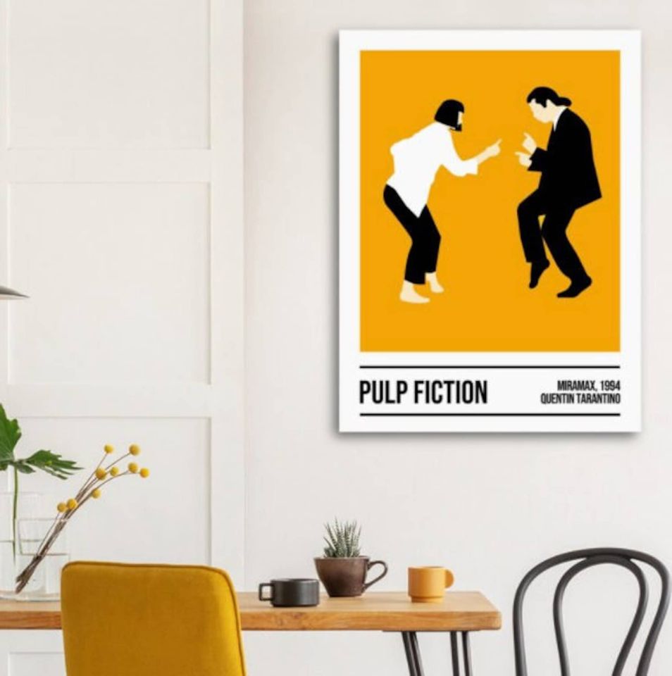 Pulp Fiction movie poster, Pulp Fiction dancing print, Mia Wallace