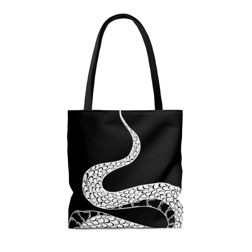 Snake - Reputation Vibes - Minimalist - Goth - Punk - Taylorr Swifts - Snake Print - AOP Tote Bag