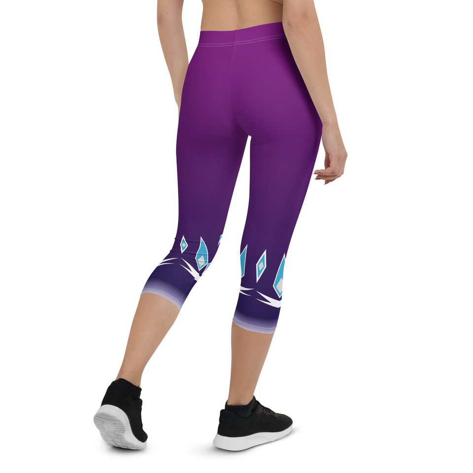 Ice Queen 2 Purple Running Costume Capri Leggings
