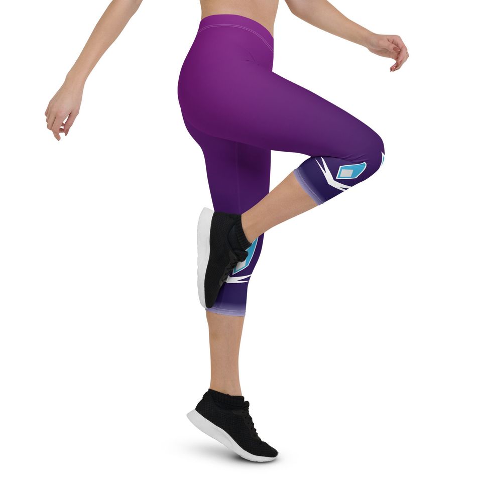 Ice Queen 2 Purple Running Costume Capri Leggings