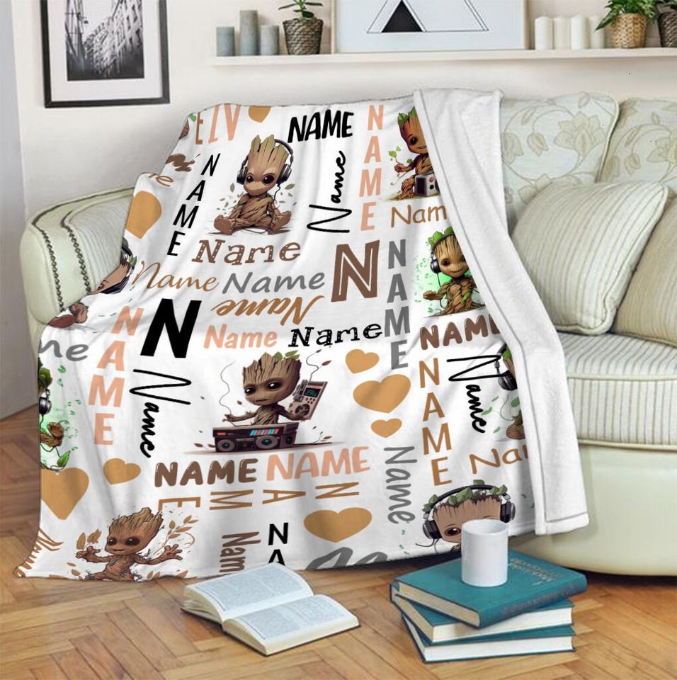 Personalized Disney I Am Groot The Guardians of the Galaxy Blanket