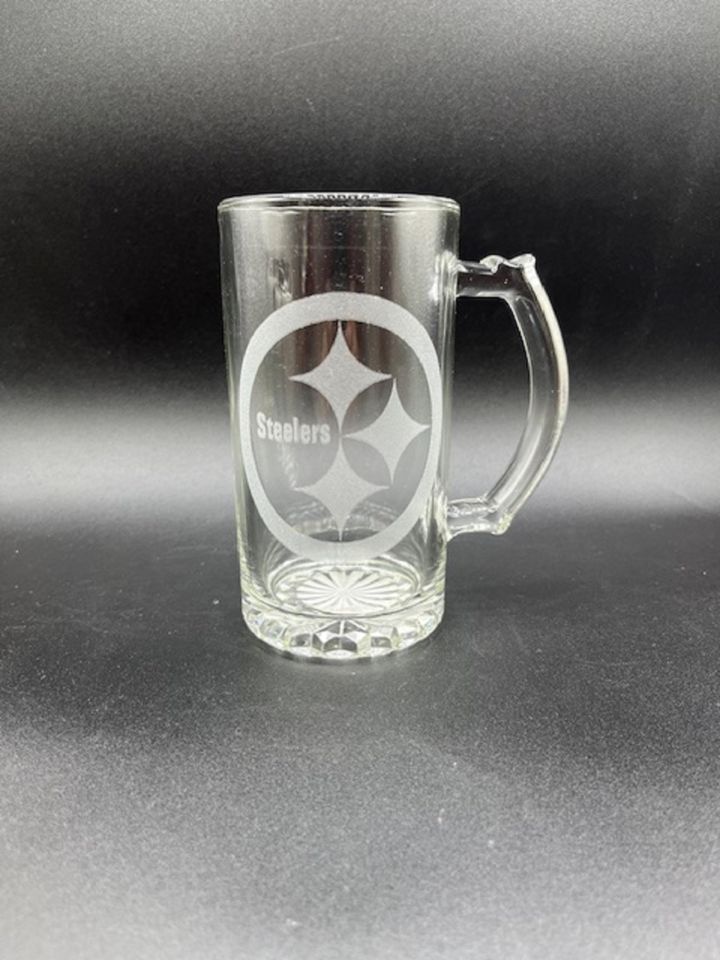 Pittsburgh Steeler Engraved Beer Mug