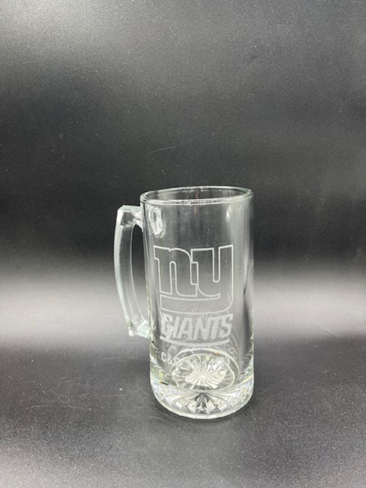 football New York Giants Engraved Beer Mug, Giants gift, Beer Mug