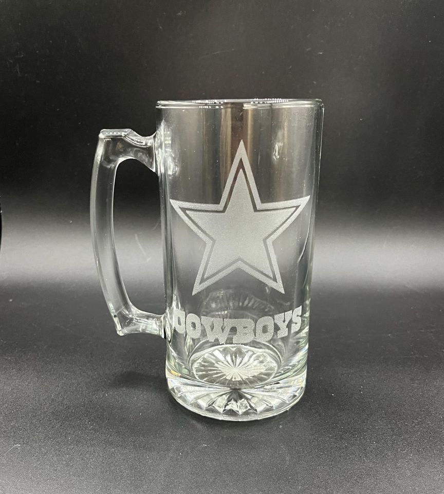 Dallas Cowboys Engraved Beer Mug, Cowboys gift