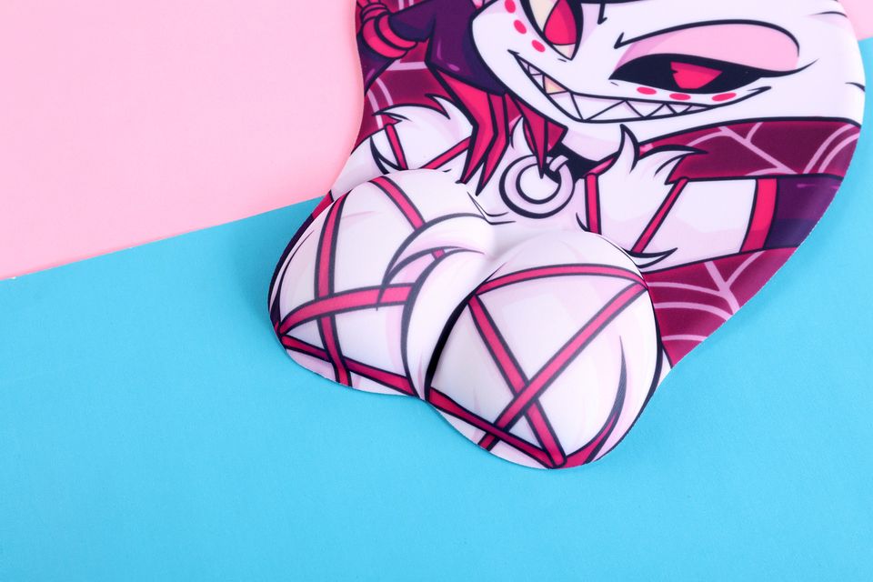 Hazbin Hotel Mature Angel Dust 3D Mousepad | 10 Inch 3D Mousepad with Wrist Support
