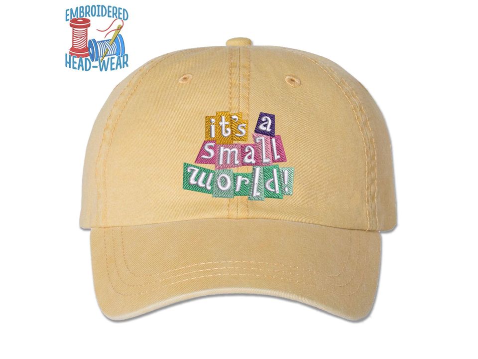 It's a Small World Embroidered Hat | Disney Small World Vintage Classic Style Cap
