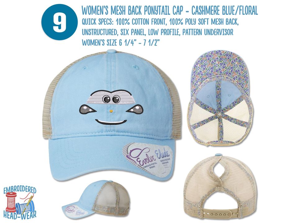Sally Carrera Face Embroidered Cap