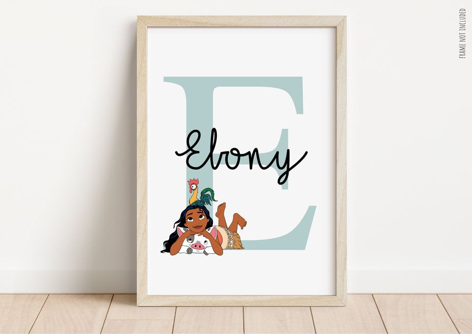 Moana Princess, Disney poster, art decoration