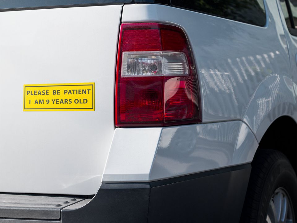 Please Be Patient I Am 9 Years Old Funny Car Bumper Sticker