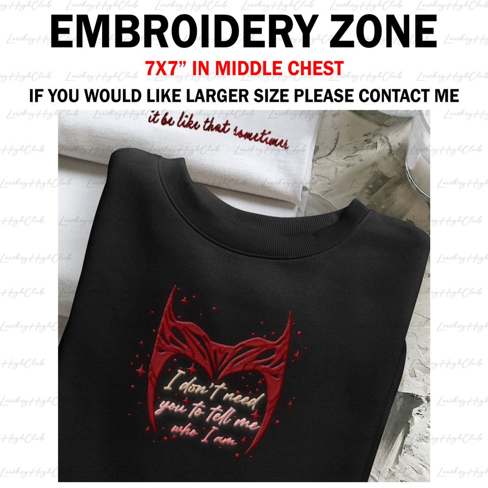 Wanda Vision Embroidered Sweatshirt  , Marvel Wandavision Embroidered