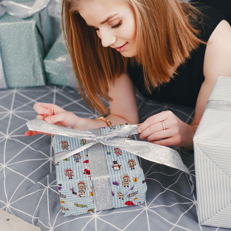 Labubu Xmas Santa Elves Wrapping Paper Custom Gift Wrap Merry Christmas paper