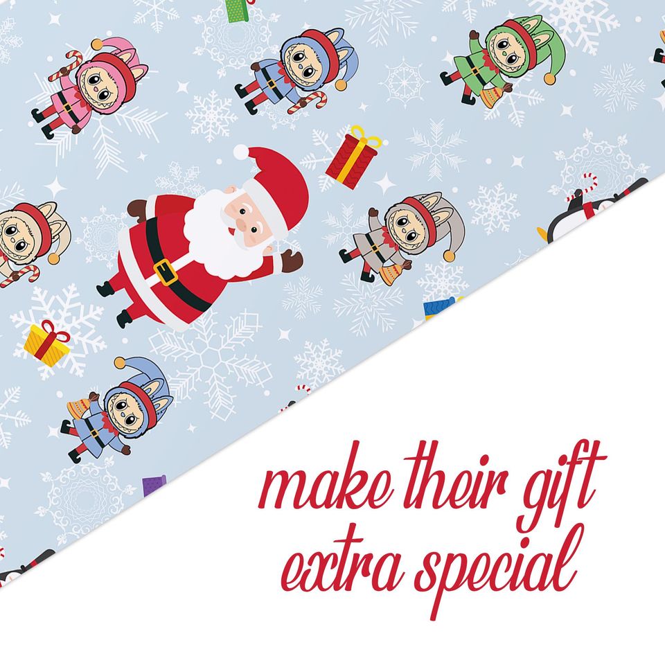 Labubu Xmas Santa Elves Wrapping Paper Custom Gift Wrap Merry Christmas paper