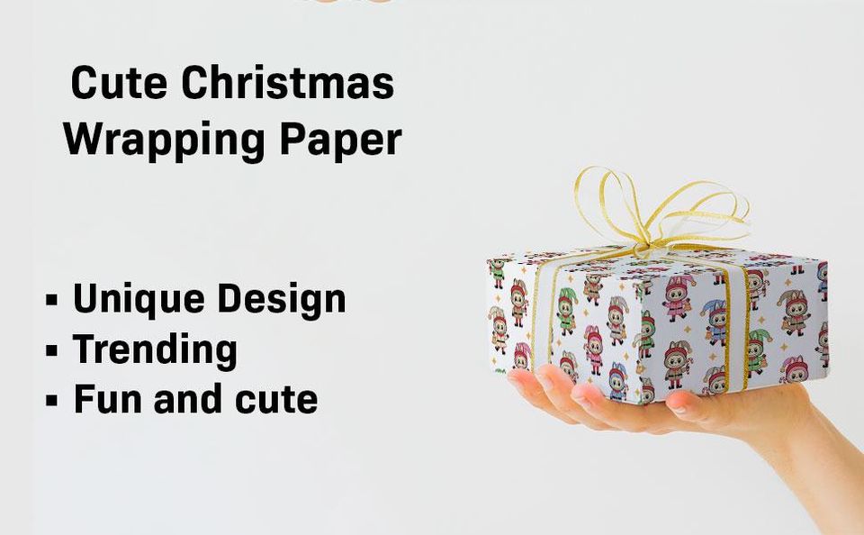Labubu Xmas Elves Wrapping Paper Gift Wrap Christmas paper