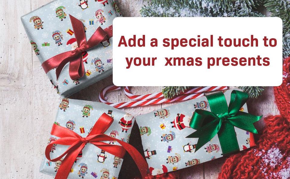 Labubu Xmas Santa Elves Wrapping Paper Custom Gift Wrap Merry Christmas paper