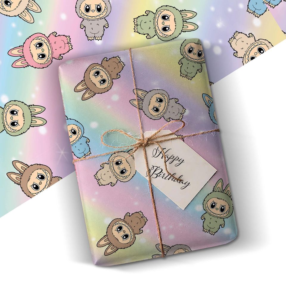 Labubu Custom Gift Wrap - Birthday Wrapping Paper