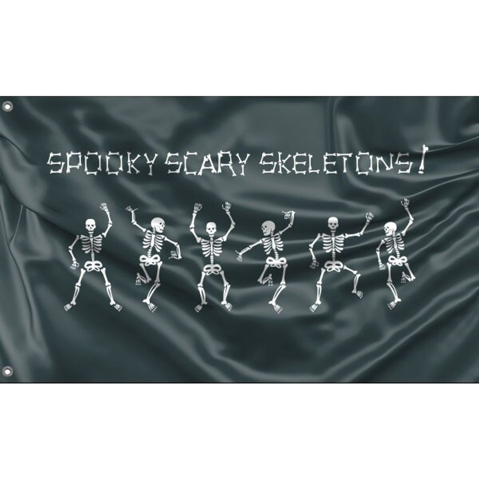 Spooky Scary Skeletons Flag