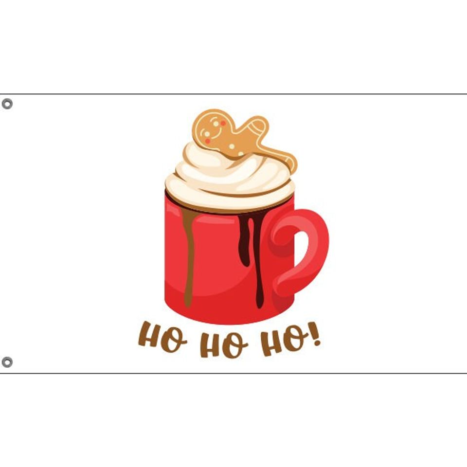 Hot Cocoa With Cookies Flag