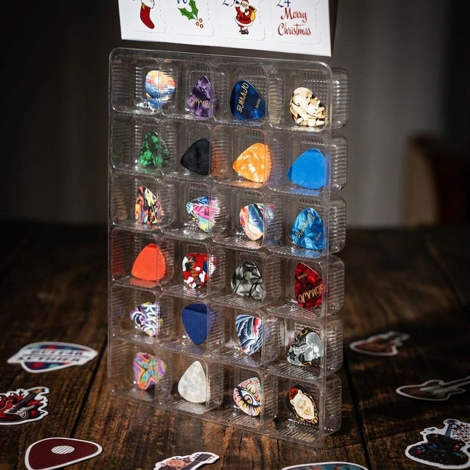 24-Day Guitar Advent Calendar 2025 with Guitar Pics and Accessories