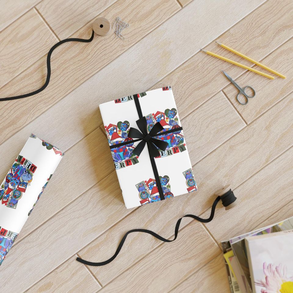 K-Pop Demon Hunter Huntrix Derpy Christmas Wrapping Paper Roll