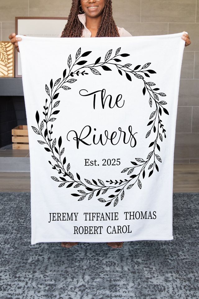 Personalized Wedding Blanket , Anniversary Blanket, Couple