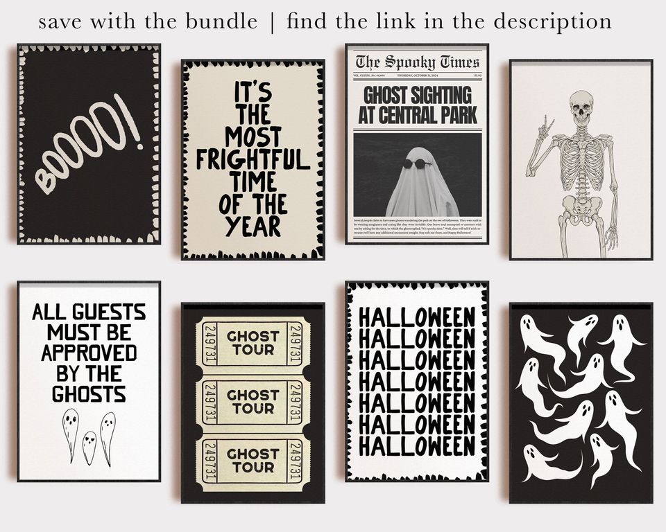 halloween | ghost tour ticket | cute halloween decor | halloween print | trendy halloween art