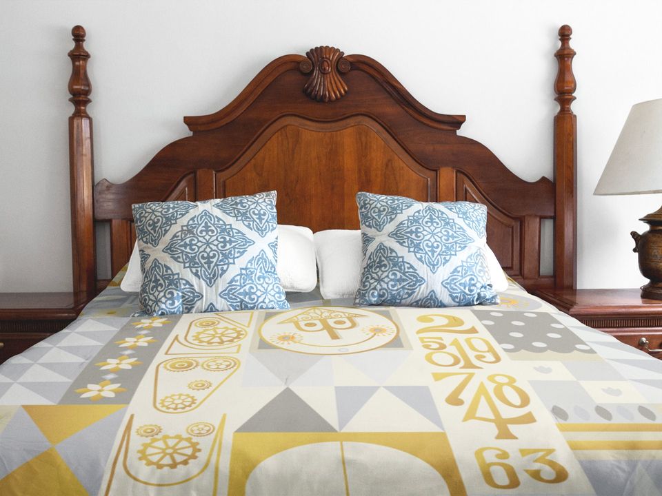 Gray It's a Small World Comforter, Disney Comforter, Disney Home Decor, Gift for Her, Disney Blanket Christmas Gift, Gifts for Her