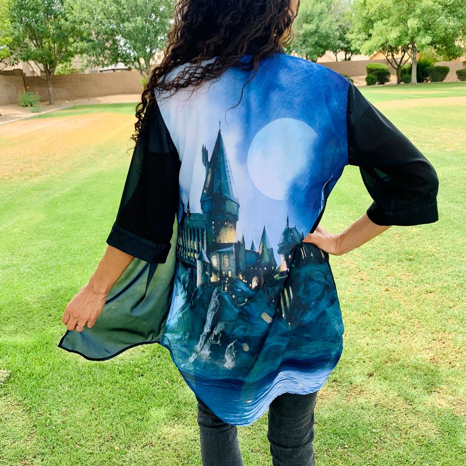 Wizard's Castle Chiffon Kimono | Wizard's Kimono | Kimono | Beach Kimono
