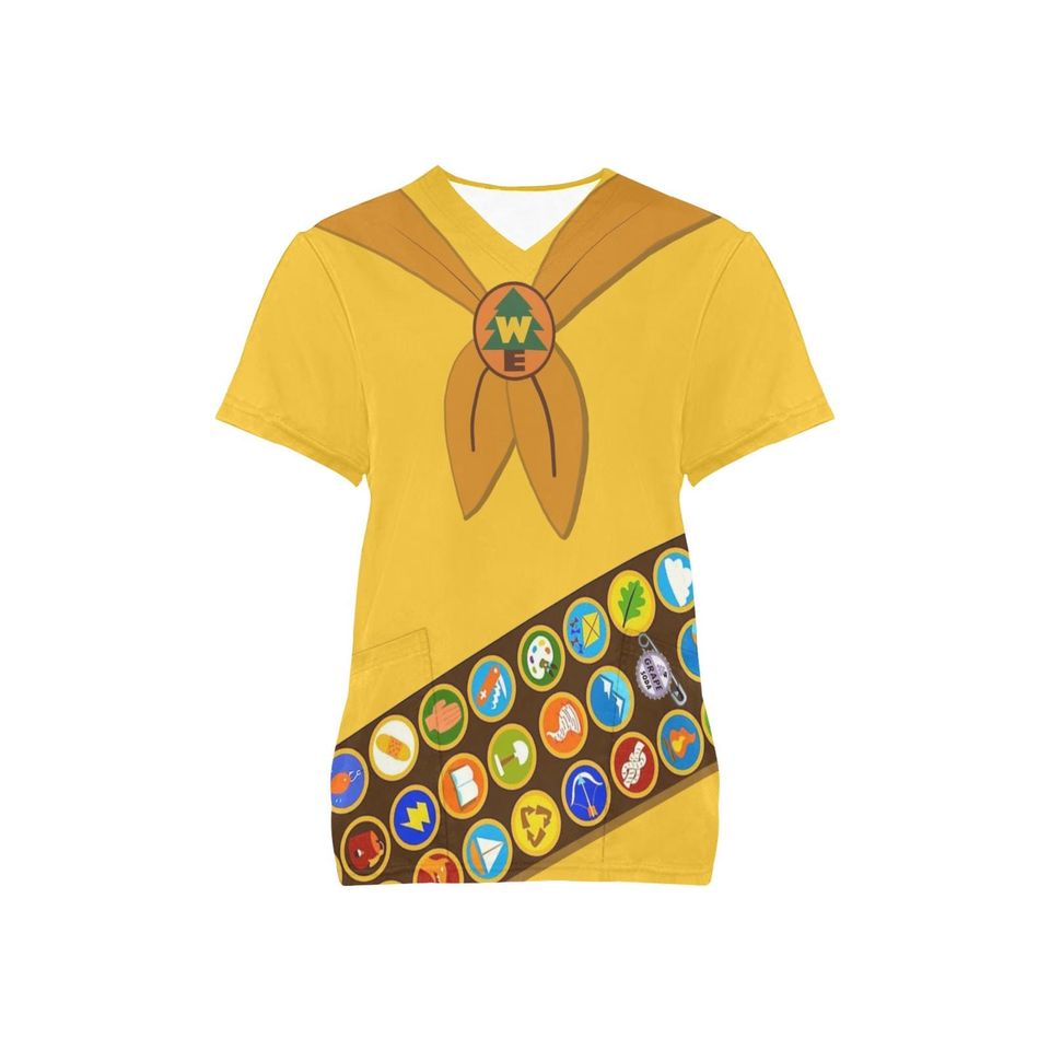 UP Russell Wilderness Explorer Disney Scrub Top