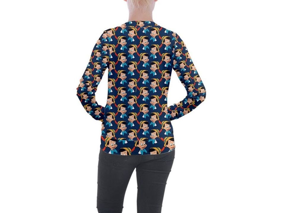 Pinocchio Zip-up Jacket | Disney Nurse Jacket | Disney Scrub Top