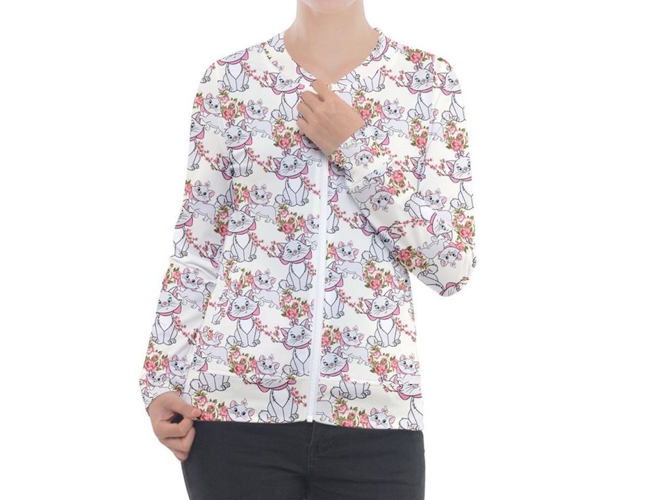 Marie Jacket | Aristocats Zip-up Jacket | Disney Scrub Jacket