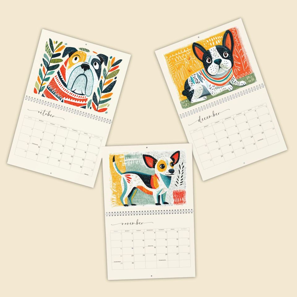 2026 Dogs Wall Calendar