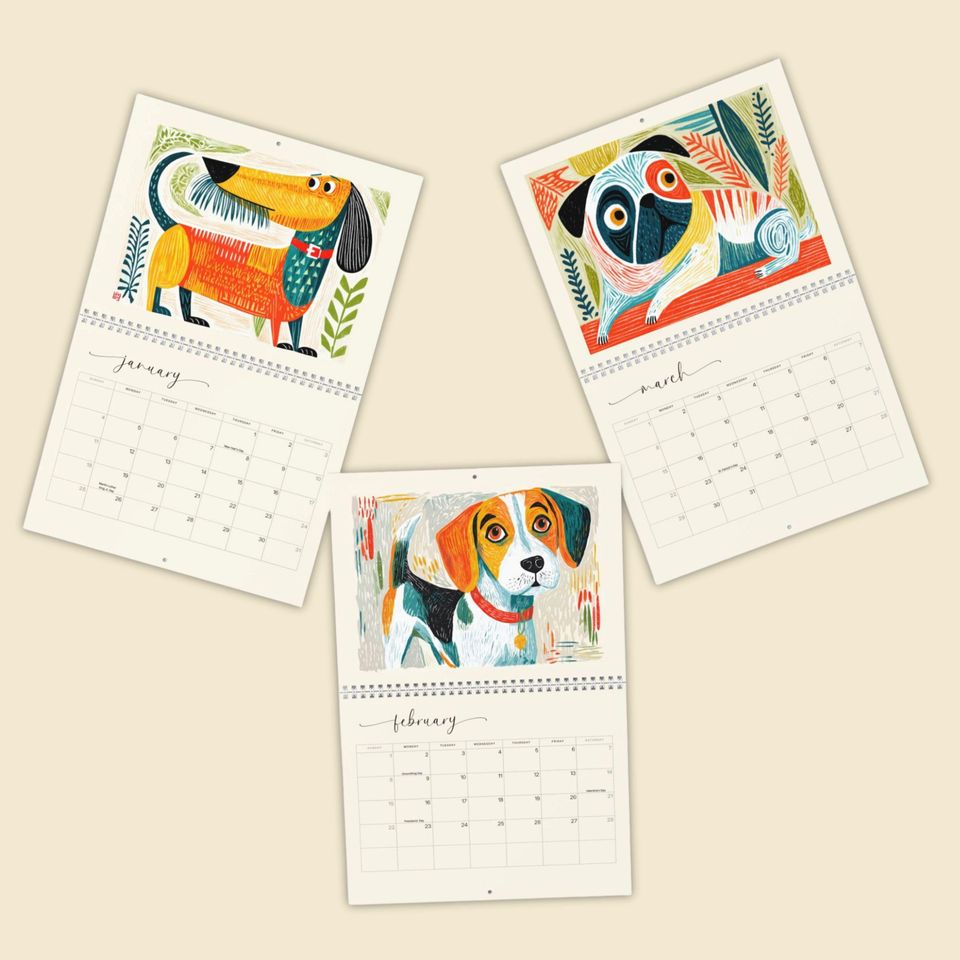 2026 Dogs Wall Calendar