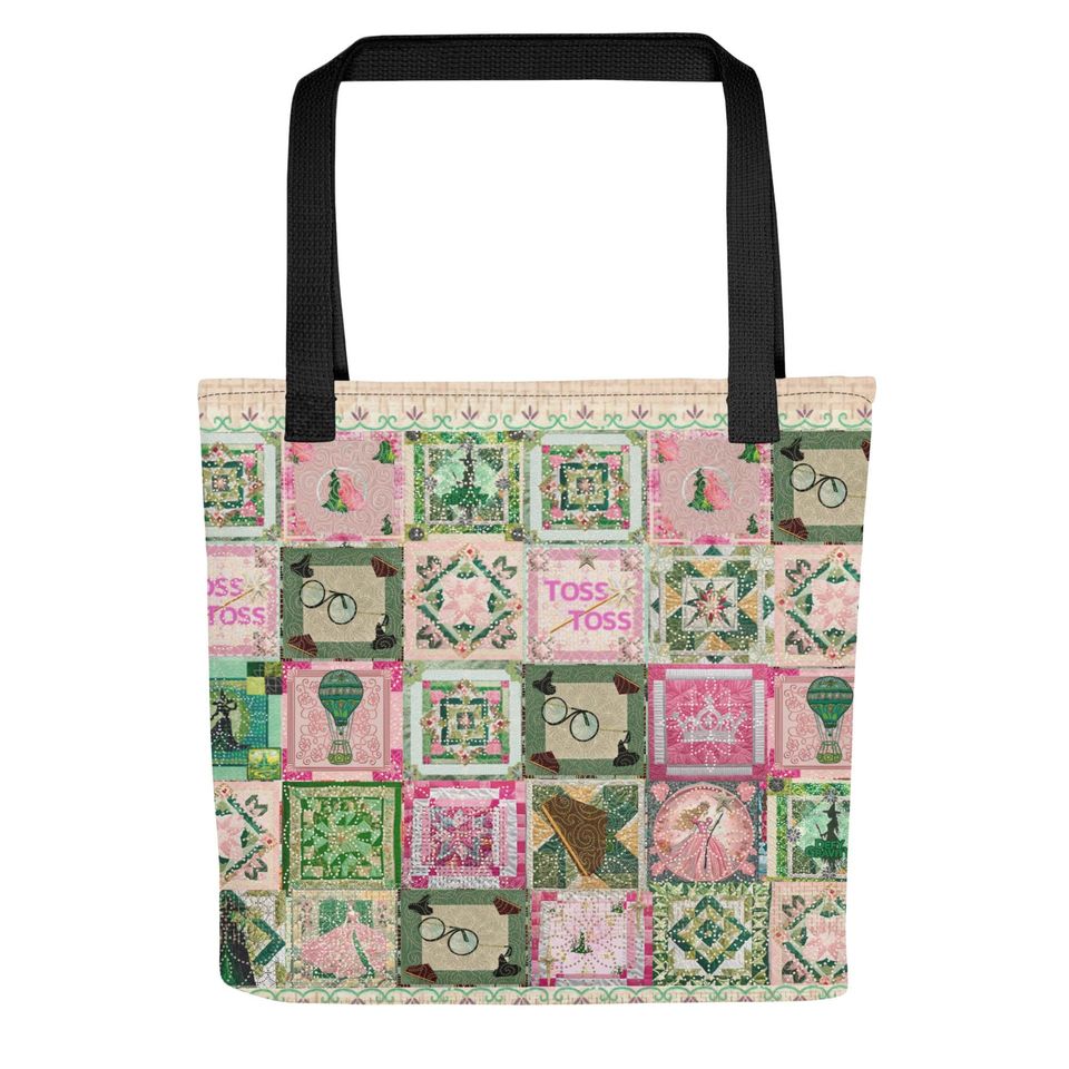 Wicked Inspired Fan Art Quilt-Look Tote Bag