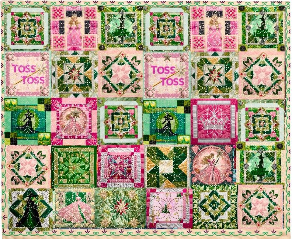 Wicked Inspired Fan Art Quilt-Look Tote Bag