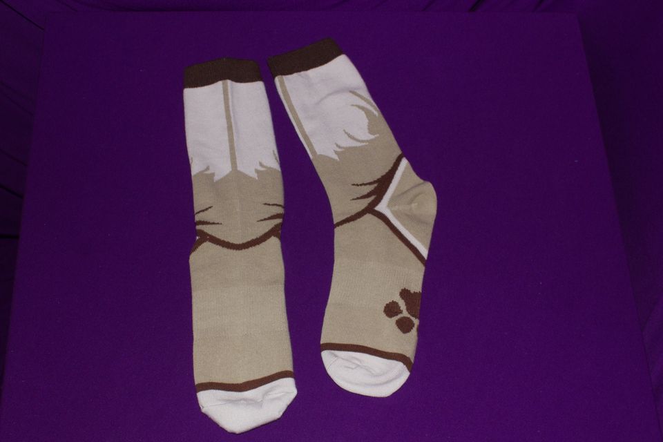 Eevee inspired socks - Faux Paws Socks Gaia