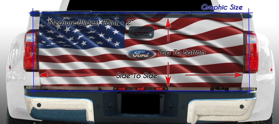 American Flag Eagle Patriotic Tailgate Truck Bed Decal