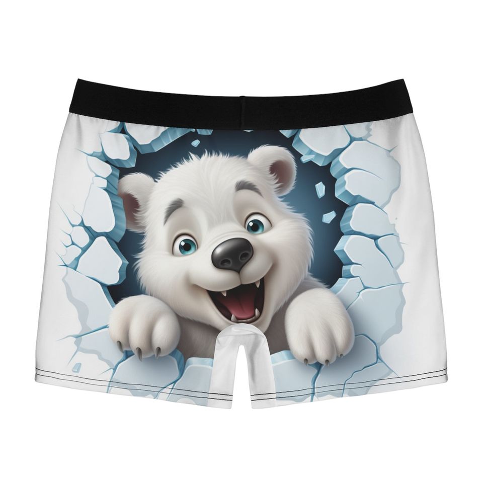 Funny Polar Bear Men's Boxer Briefs, Men's Christmas Present