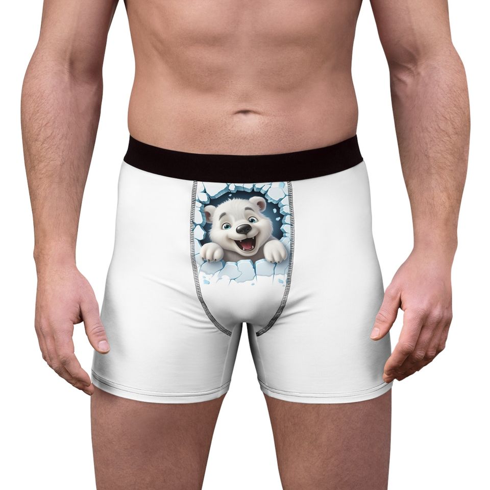 Funny Polar Bear Men's Boxer Briefs, Men's Christmas Present