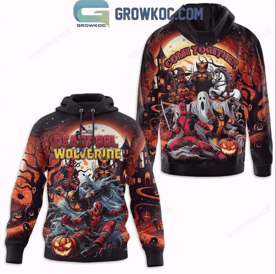 Deadpool Wolverine Halloween Come Together 3D Hoodie Shirt