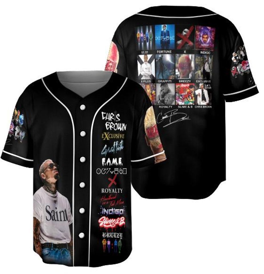 Chris Brown Breezy Bowl Baseball Jersey,