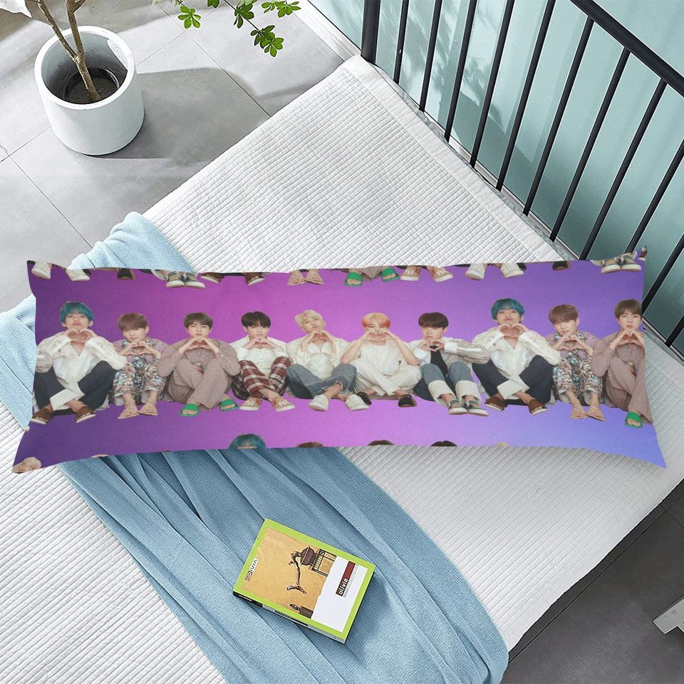 BTS Stripes Body Pillow Case - Bedroom Home Decor - Cover Only