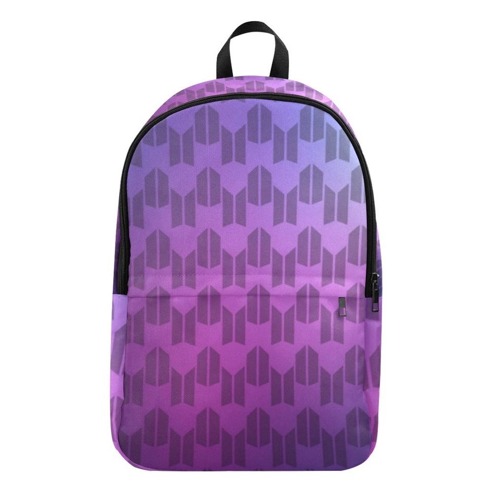 Personalized BTS & ARMY Logo Backpack - K-Pop Inspired - Add Name or Text - Purple