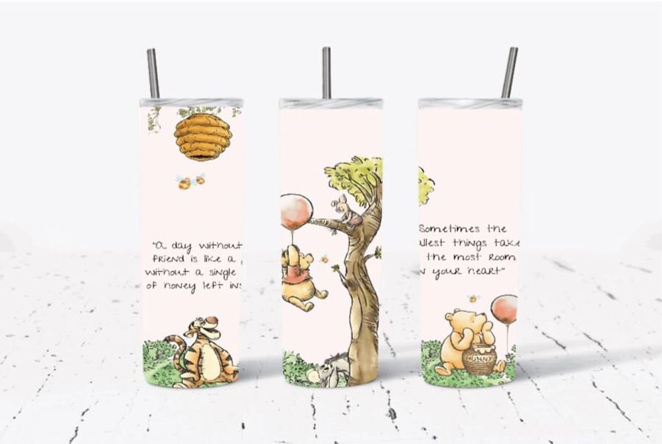 Custom Winnie The Pooh Tumbler| Disney Tumbler|  | Sublimation Tumbler