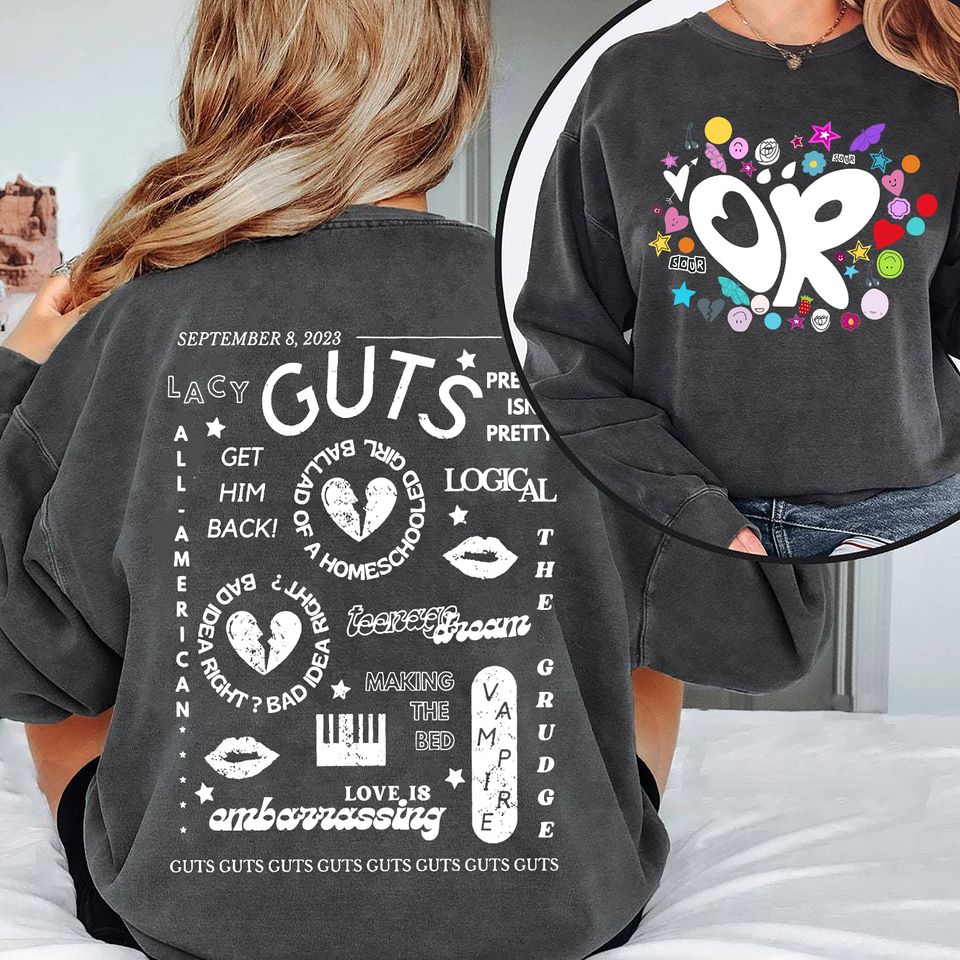 Retro Guts Album Song Olivia Rodrigo  Shirt